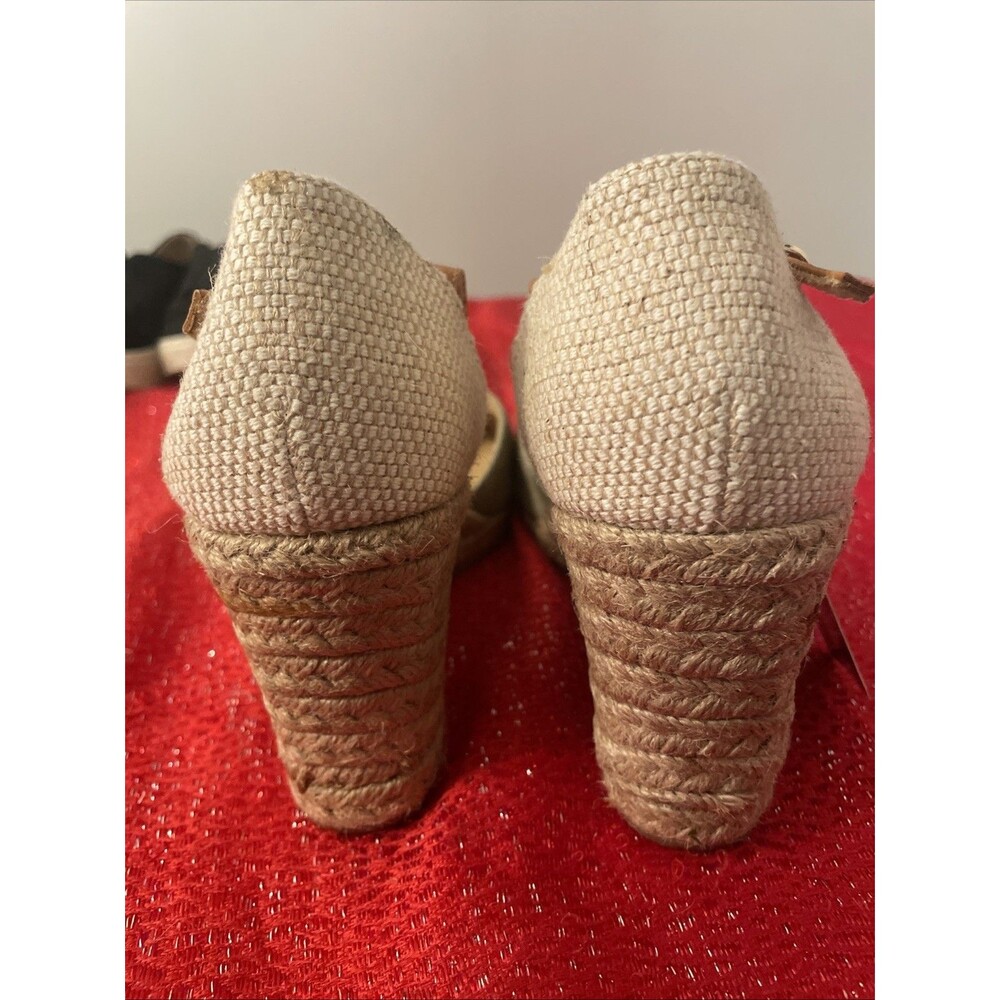 White Mountain Espadrille Wedge sandals 8W Mamba Neutral - Picture 7 of 16